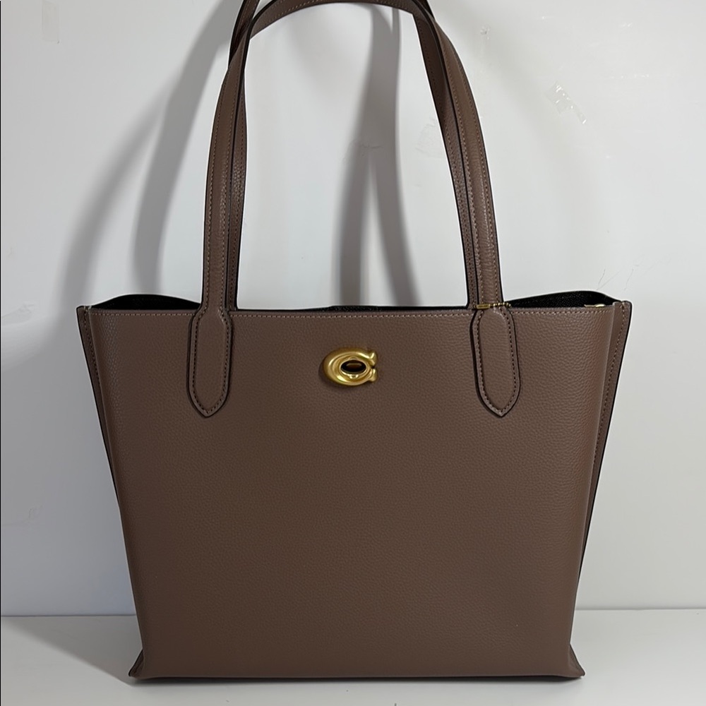 Coach Classic Light Brown Tote with Gold Accent